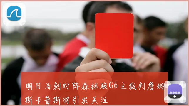 明日马刺对阵森林狼G6主裁判詹姆斯卡普斯将引发关注